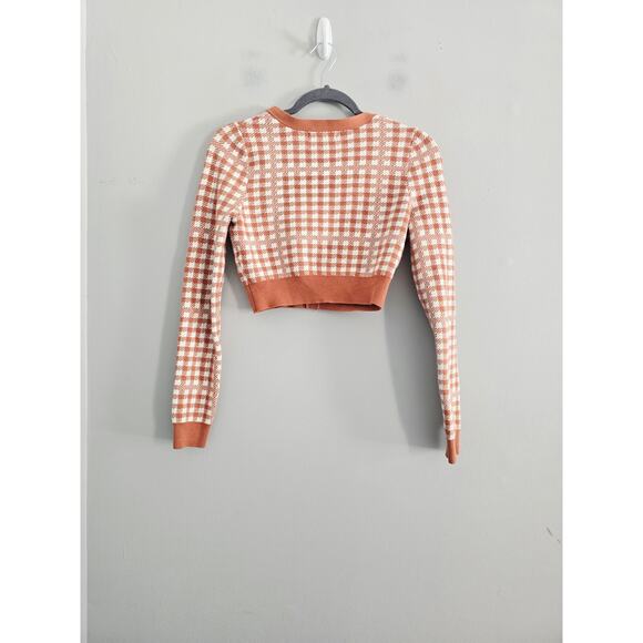 Urban Outfitters Rust Plaid Sweater XS - Picture 3 of 3